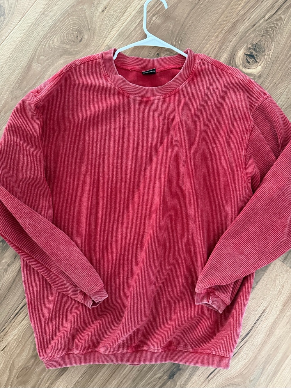 Women's Ribbed Crewneck Sweater - Red